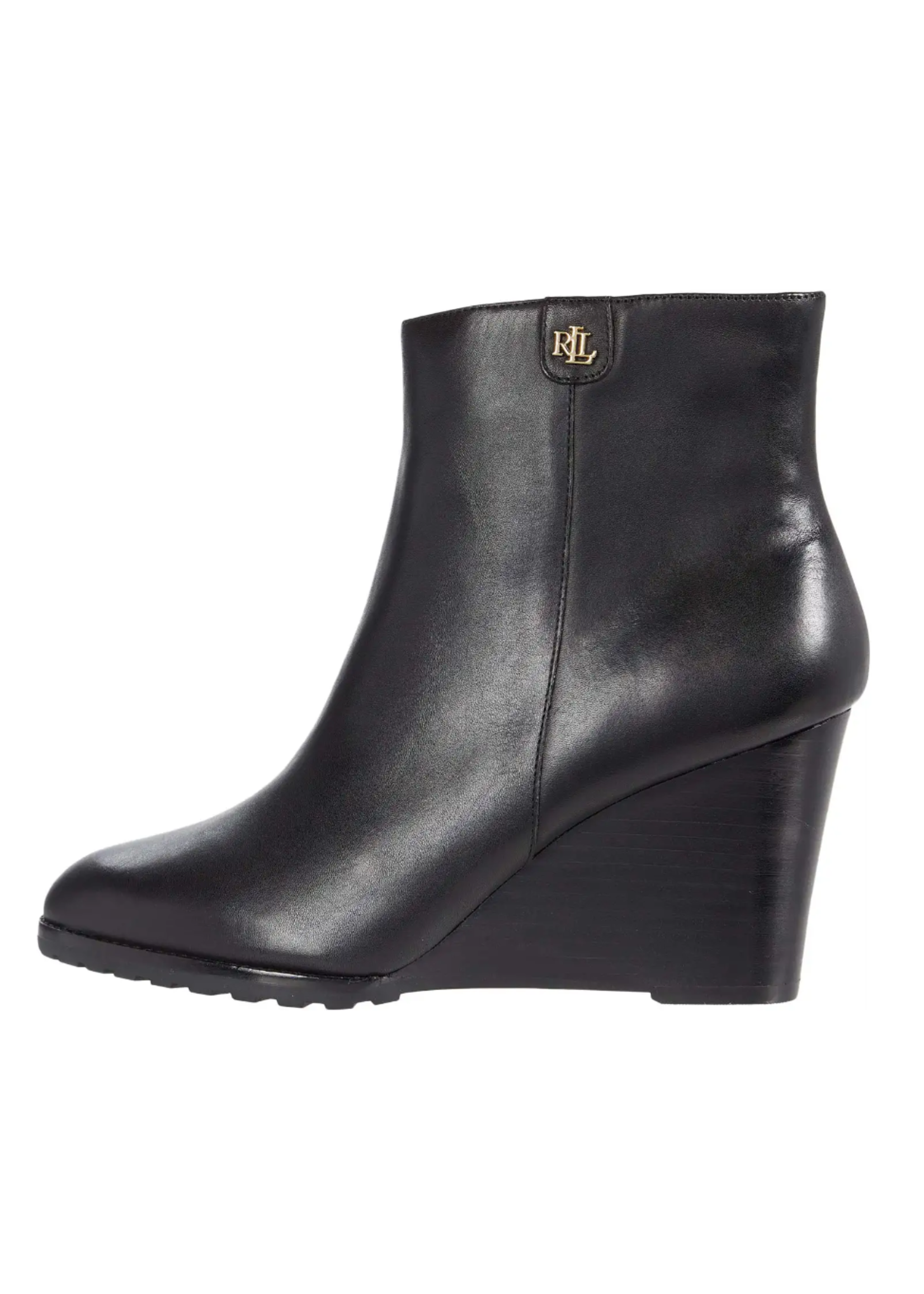 Ralph Lauren Leather Wedge Ankle Boots