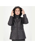 Kate Spade Kate Spade Black Quilted Coat w/Hood