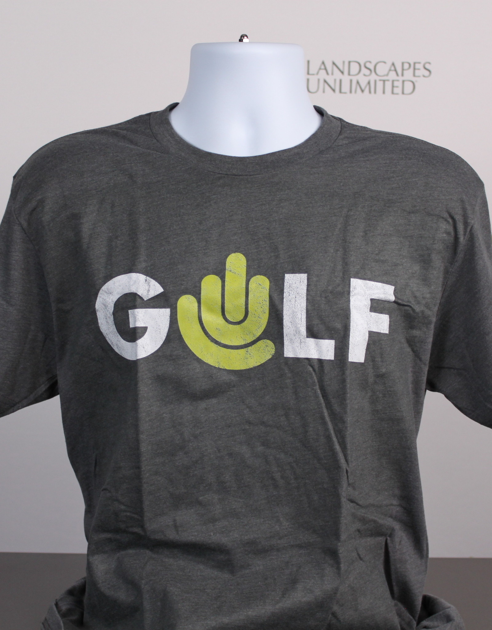 Range Golf Unisex Golf Tee - Charcoal/White Letters L