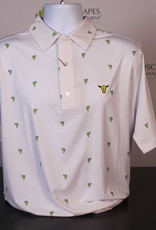 FootJoy Men's Polo Shirt - White with Cactus