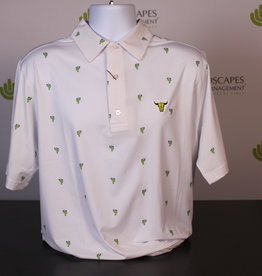 FootJoy Men's Polo Shirt - White with Cactus