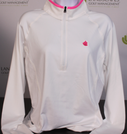 Under Armour Women's 1/4 Zip - White with Hot Pink Accents