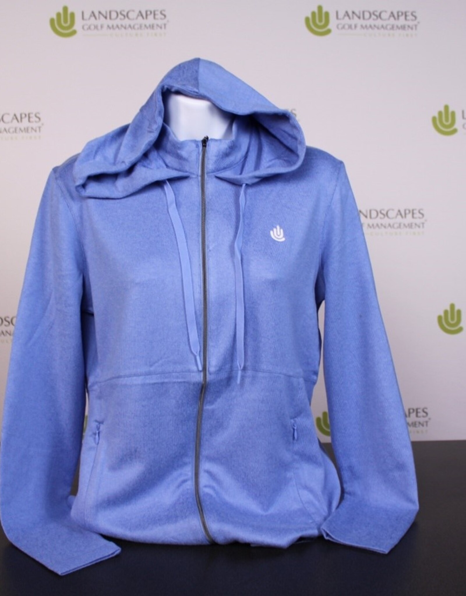 Greg Norman Collection Women's Full Zip Hoodie - Periwinkle Heather