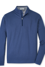 Peter Millar Perth Melange Performance Quarter Zip - Navy
