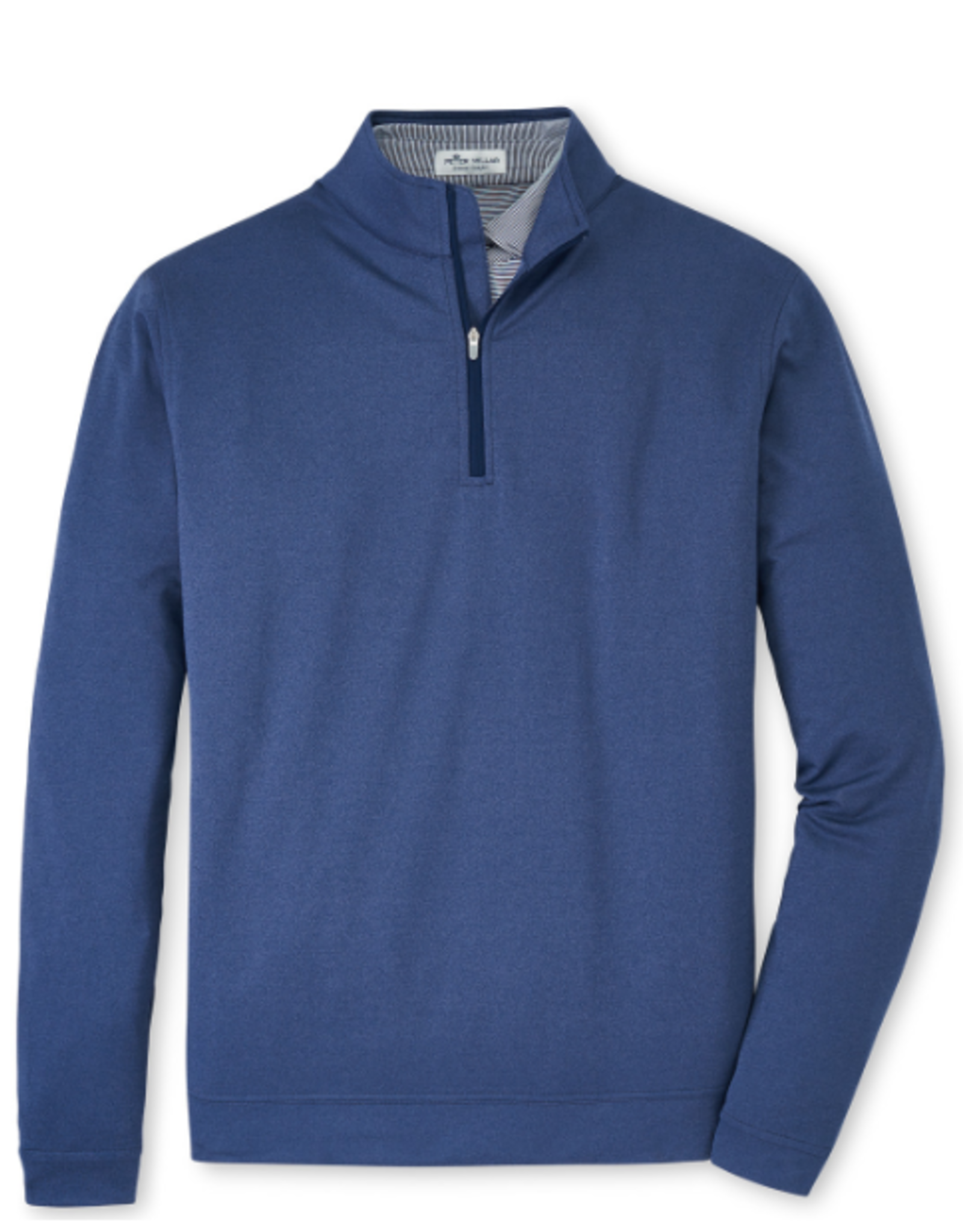 Peter Millar Perth Melange Performance Quarter Zip - Navy