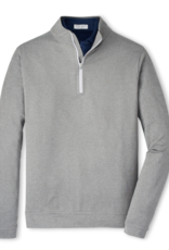 Peter Millar Men's Perth Melange Performance Quarter Zip - Smoke