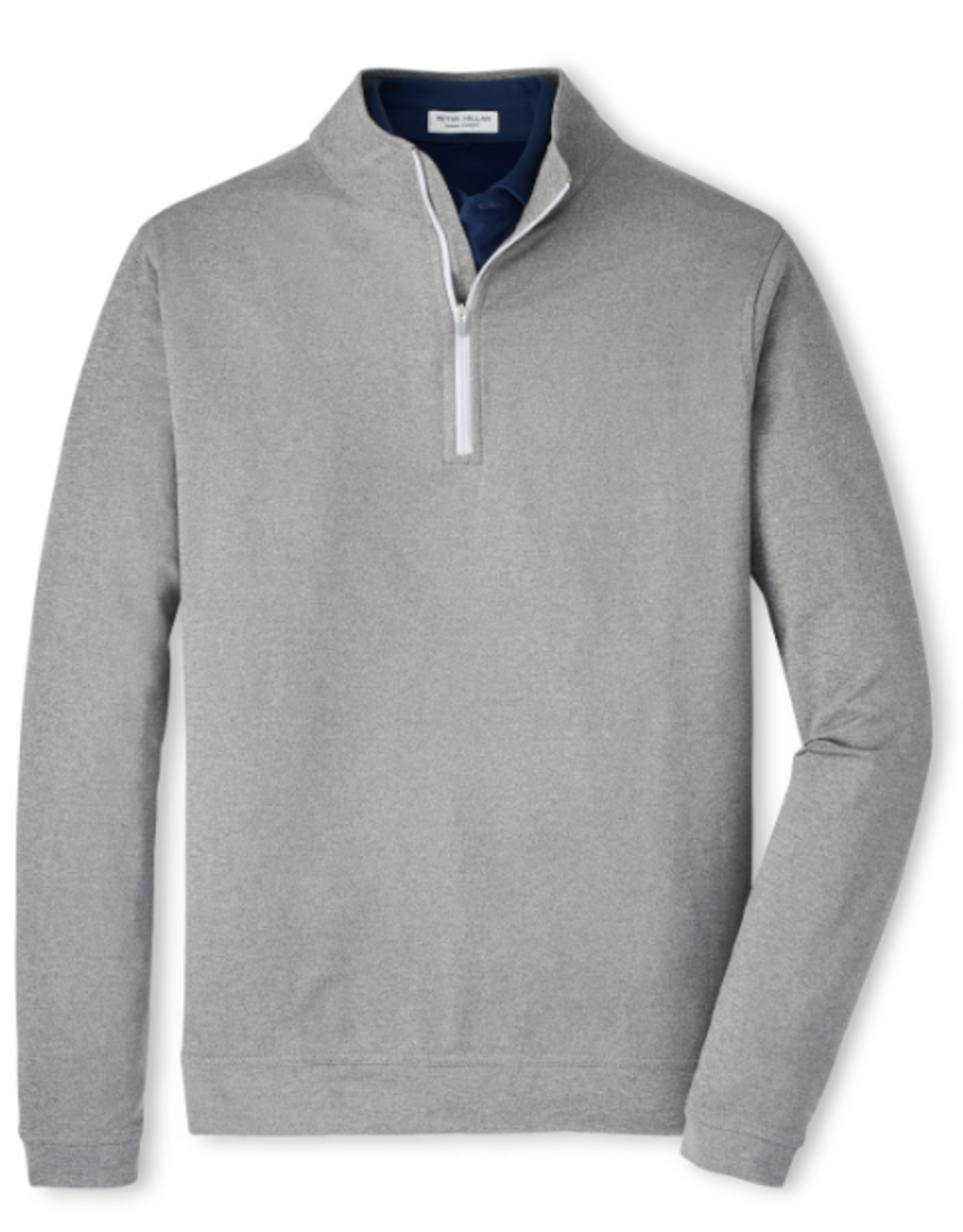 Peter Millar Men's Perth Melange Performance Quarter Zip - Smoke