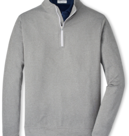 Peter Millar Men's Perth Melange Performance Quarter Zip - Smoke