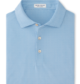 Peter Millar Summer Comfort Costa Geo Performance Mesh Polo - Sailor Blue