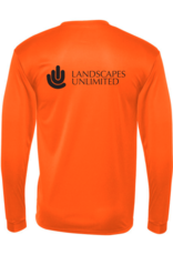 Port & Company Unisex Long Sleeve UPF50 Hi-Vis Shirt - Safety Orange