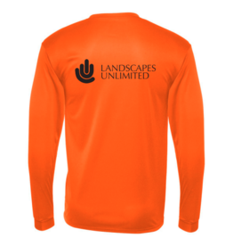 Port & Company Unisex Long Sleeve UPF50 Hi-Vis Shirt - Safety Orange