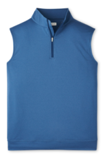 Peter Millar Galway Melange Performance Vest - Blue Haze - size XL - MF25EK41B
