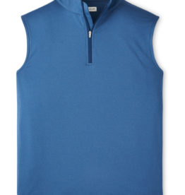 Peter Millar Galway Melange Performance Vest - Blue Haze - size XL - MF25EK41B