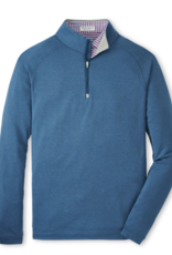 Peter Millar Beaumont Performance Quarter-Zip - Blue Haze - size LARGE - MF25EK46