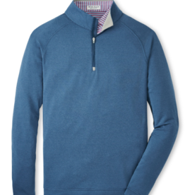 Peter Millar Beaumont Performance Quarter-Zip - Blue Haze - size LARGE - MF25EK46