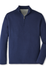 Peter Millar Quilted Quarter Zip - Navy