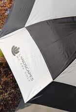 Mobile Pro Shop Umbrella - 62" Checkerboard black & white design