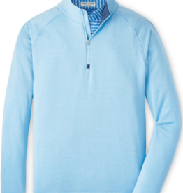 Peter Millar Beaumont Performance Quarter Zip - Cottage Blue - MF25EK46