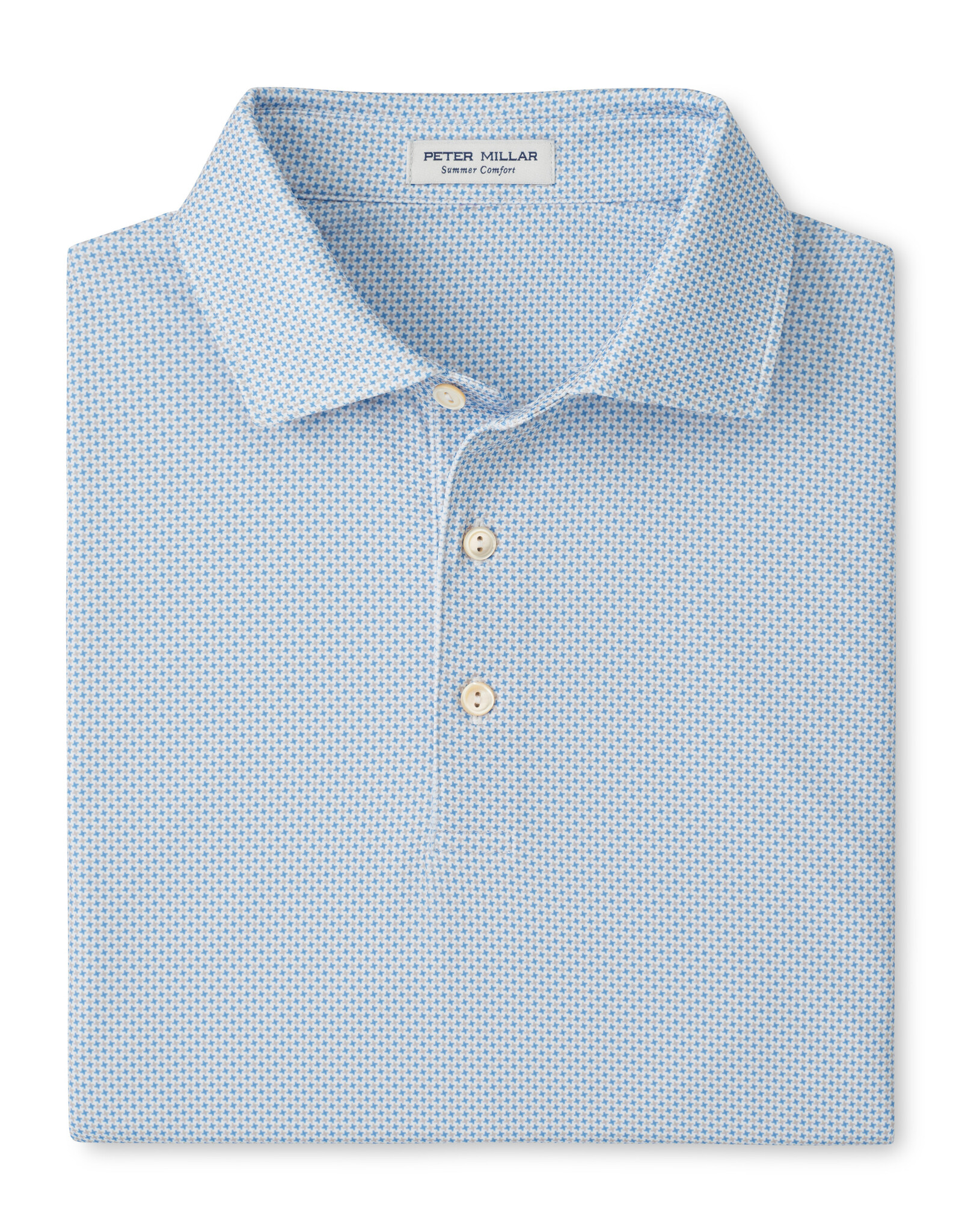 Peter Millar Phoenix Performance Jersey Polo - White/Bluebird - MS26EK23S