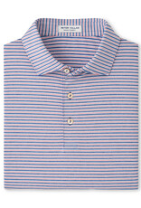 Peter Millar Owens Performance Jersey Polo - Red/Blu/Wht Stripe - MS26EK24S