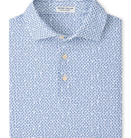 Peter Millar Casino Night Performance Jersey Polo - White/Blue - MS26EK32S