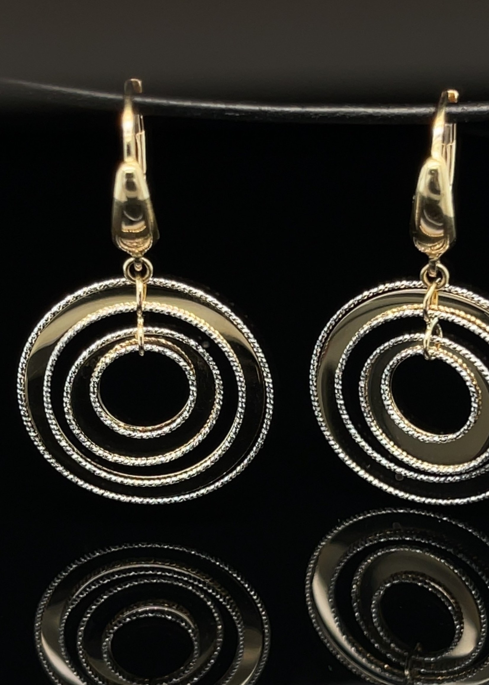 GLEAMING & GOLD Edged Disc Earrings