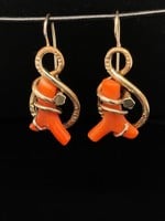 Vintage and Estate Jewelry The LYDIA Coral Drop Earrings