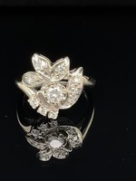 Vintage and Estate Jewelry Vintage 14K White Gold Diamond Cluster Ring