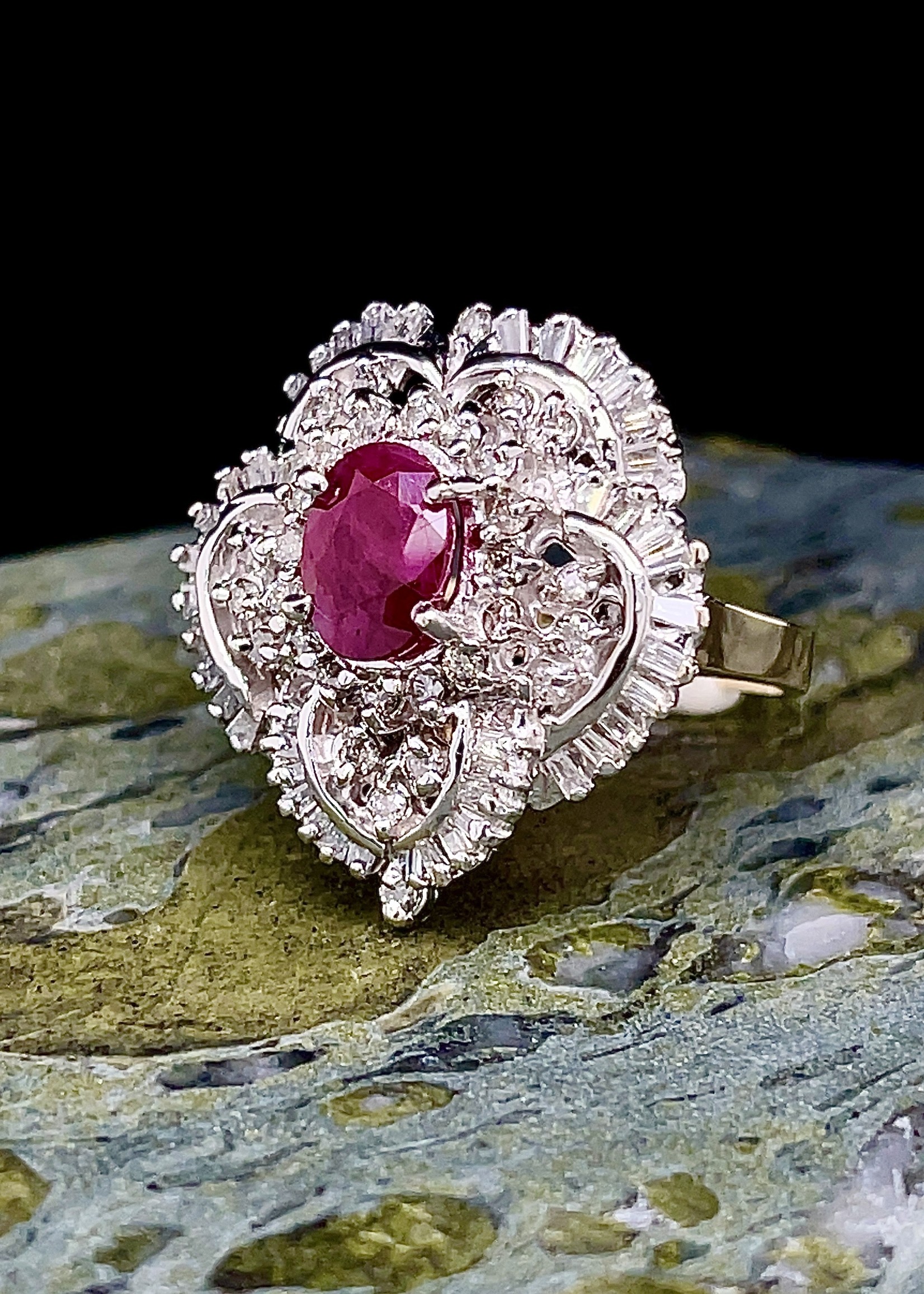 Vintage and Estate Jewelry The PAVLOVA Diamond & Ruby Ring
