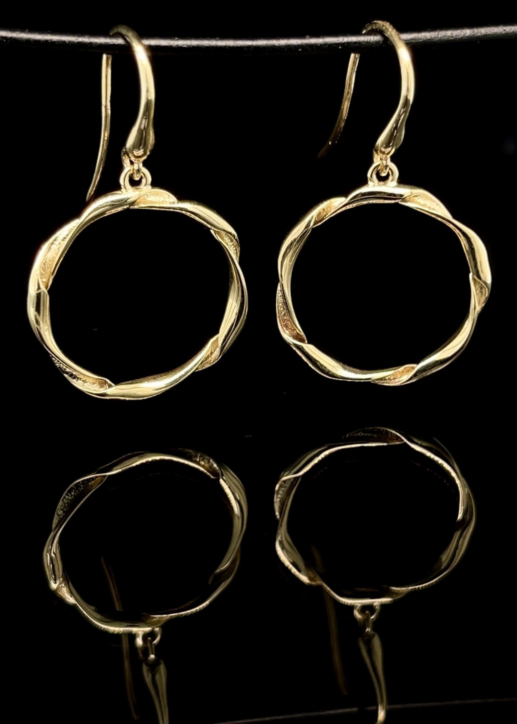 The Twists of Gold Hoop Earrings