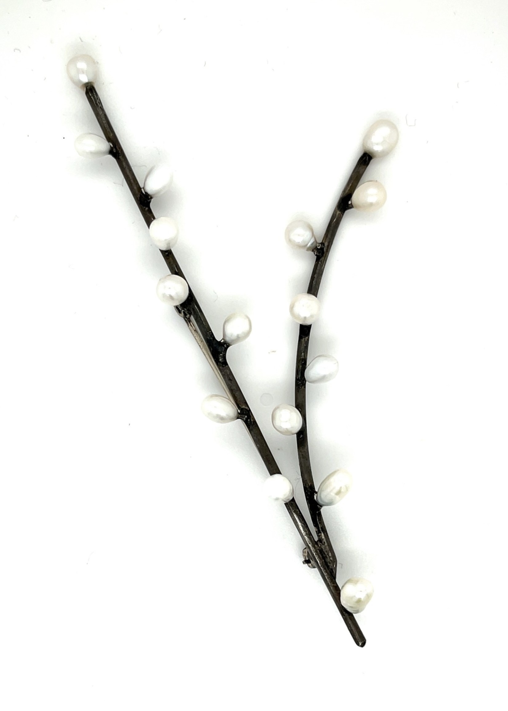 Uncommon Threads Branching Twig Pin with Pearls