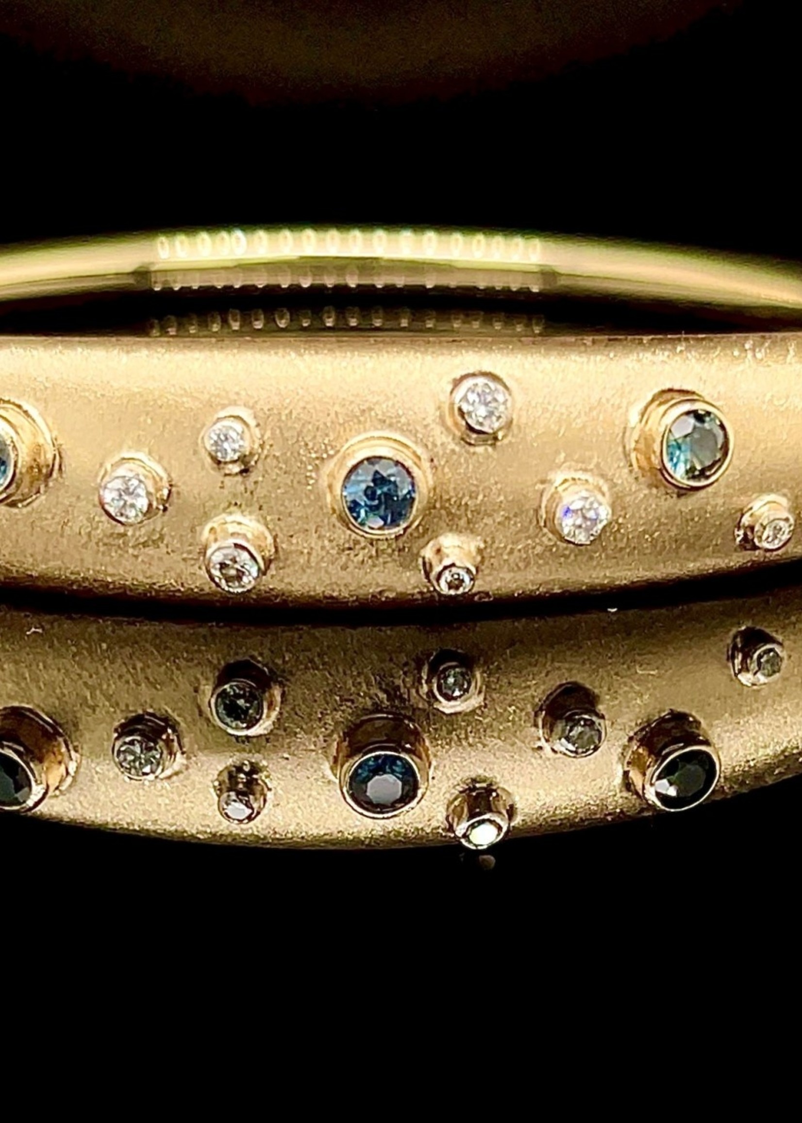 Fire & Facet Studios Cerulean Stardust Diamond and Sapphire Bracelet