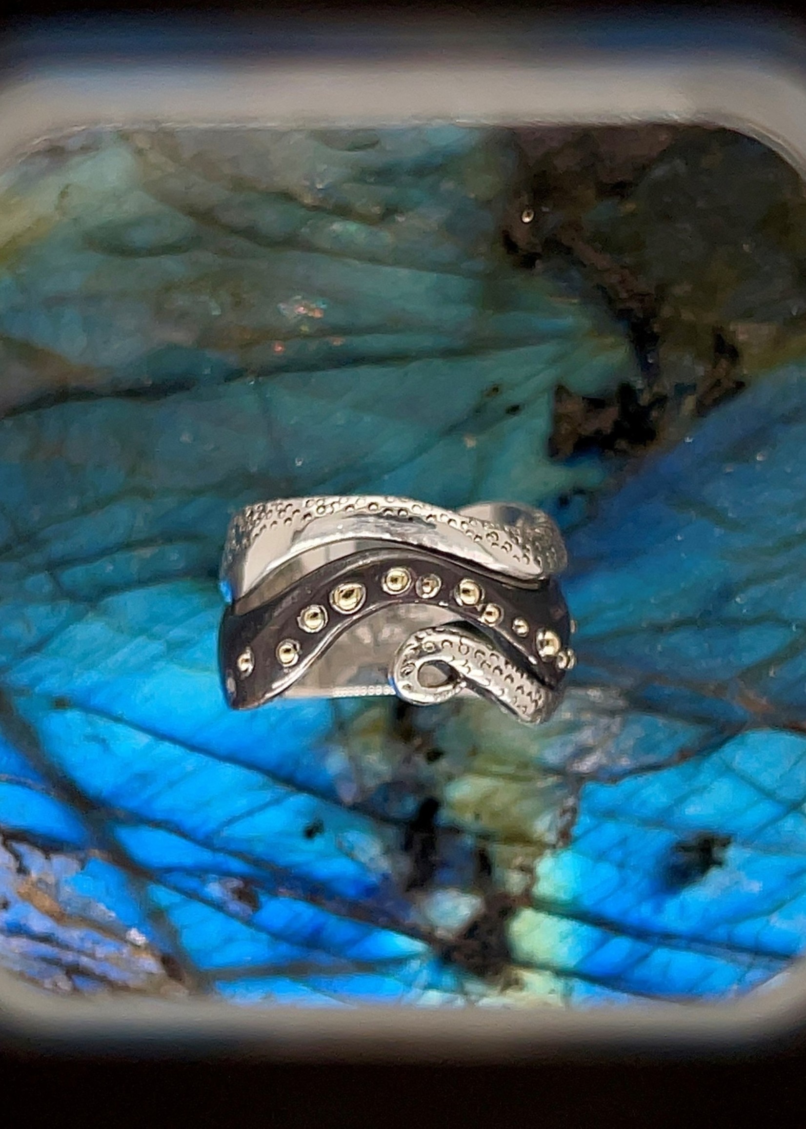Fire & Facet Studios Under the Sea Sterling & Gold Ring