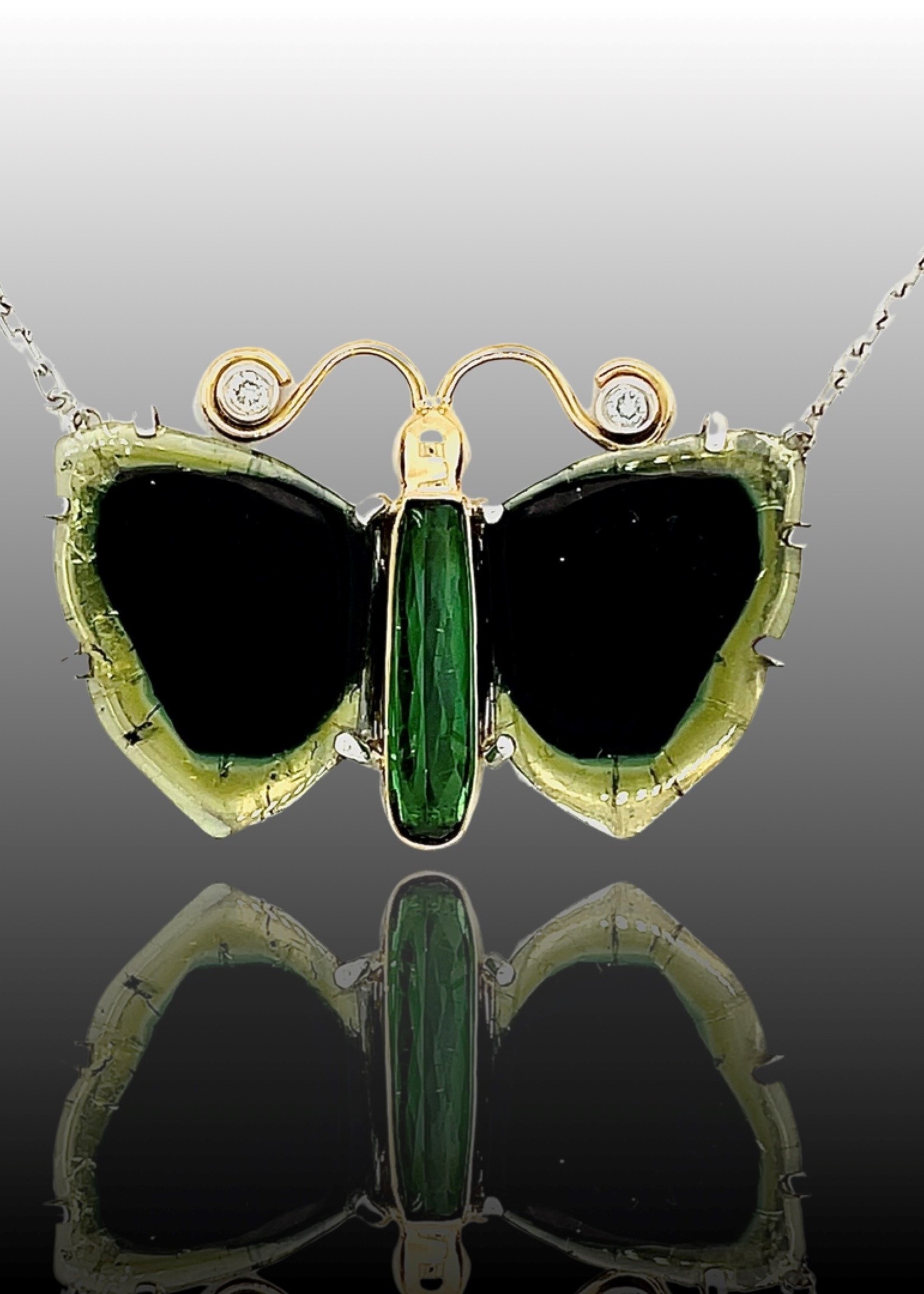Fire & Facet Signature Flights of Fancy Tourmaline Butterfly Necklace