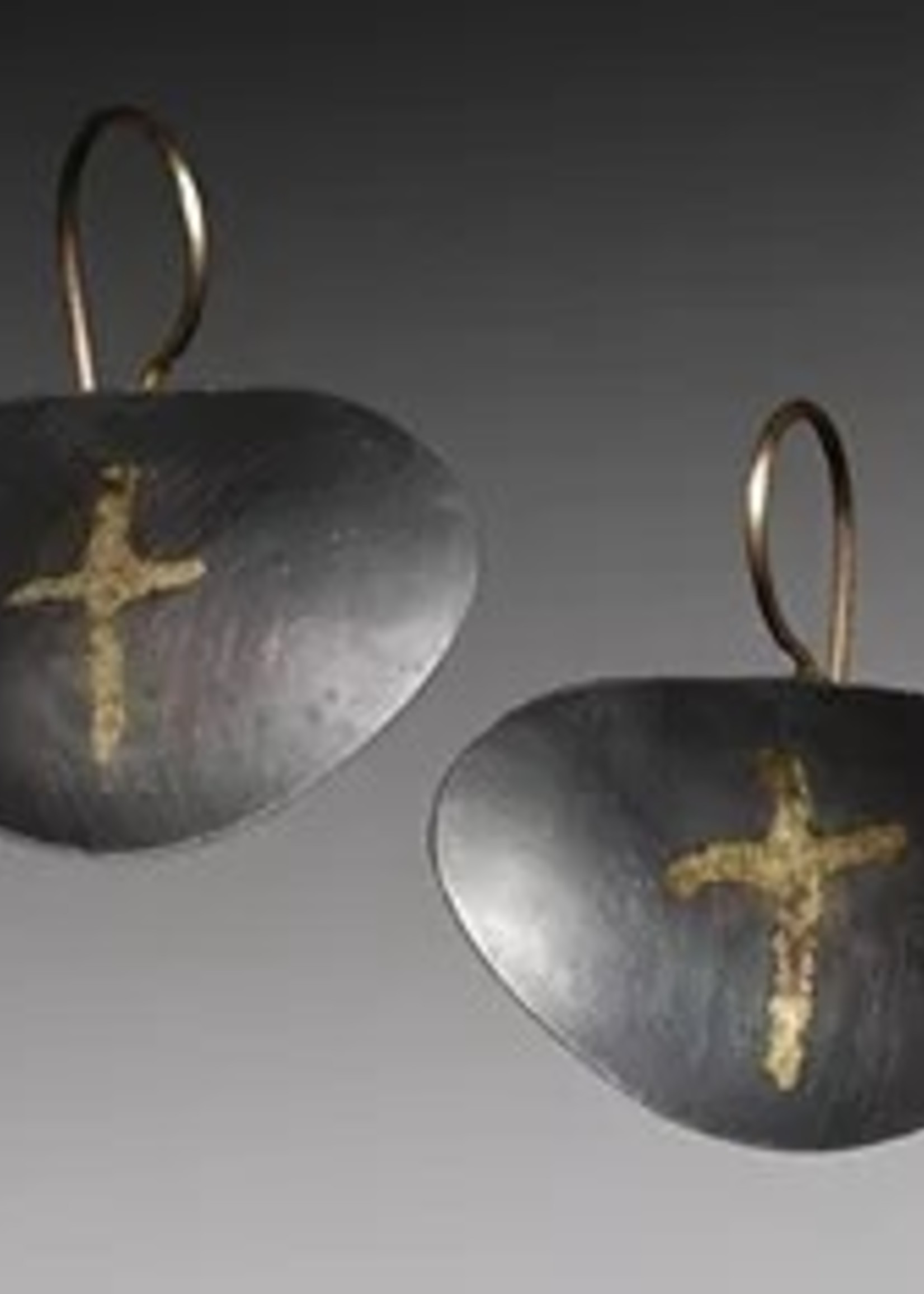 Peg Fetter PF Organic Cross Earrings