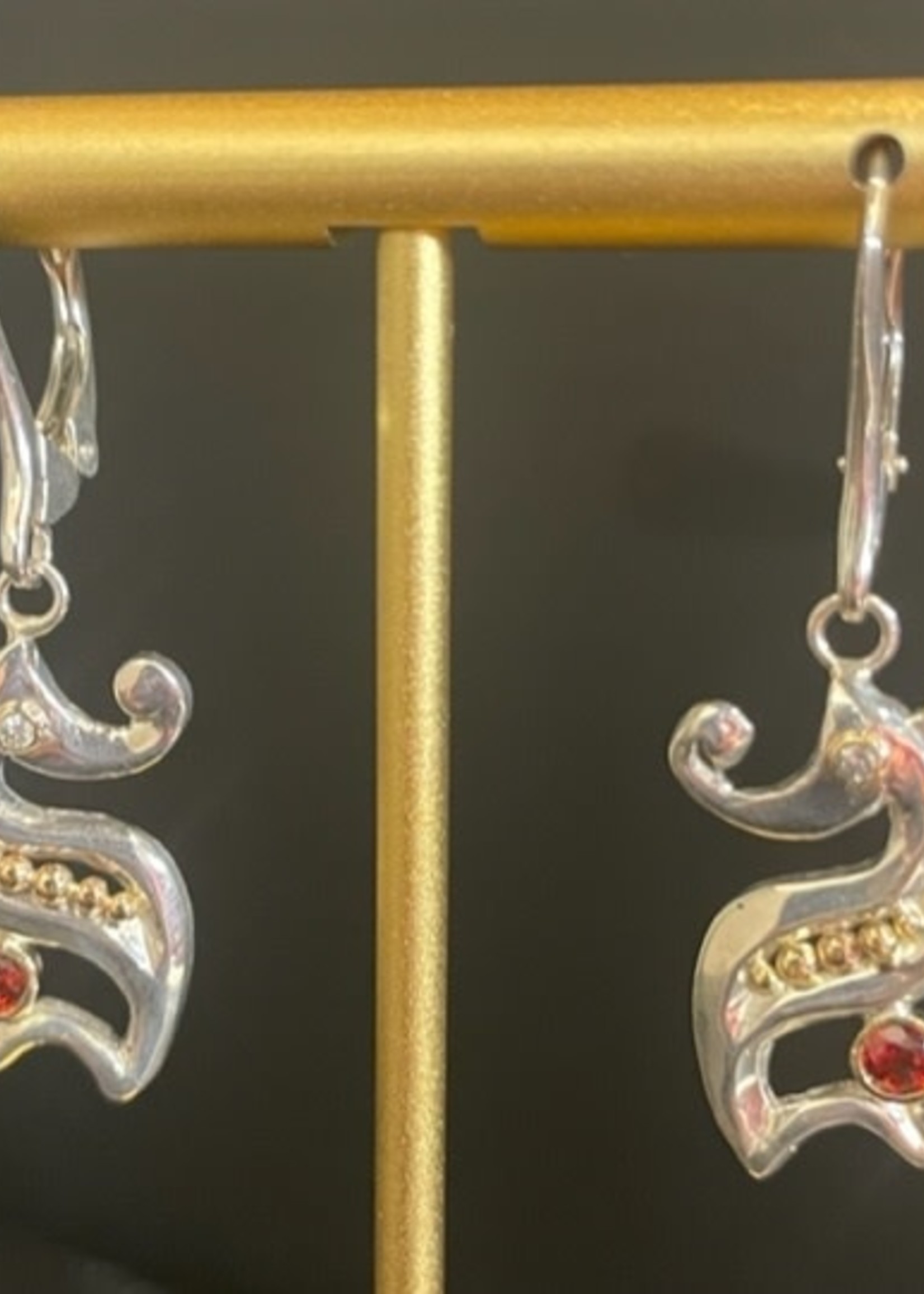 Tinacity AD Celtic Dragon Inspired Silver Earrings