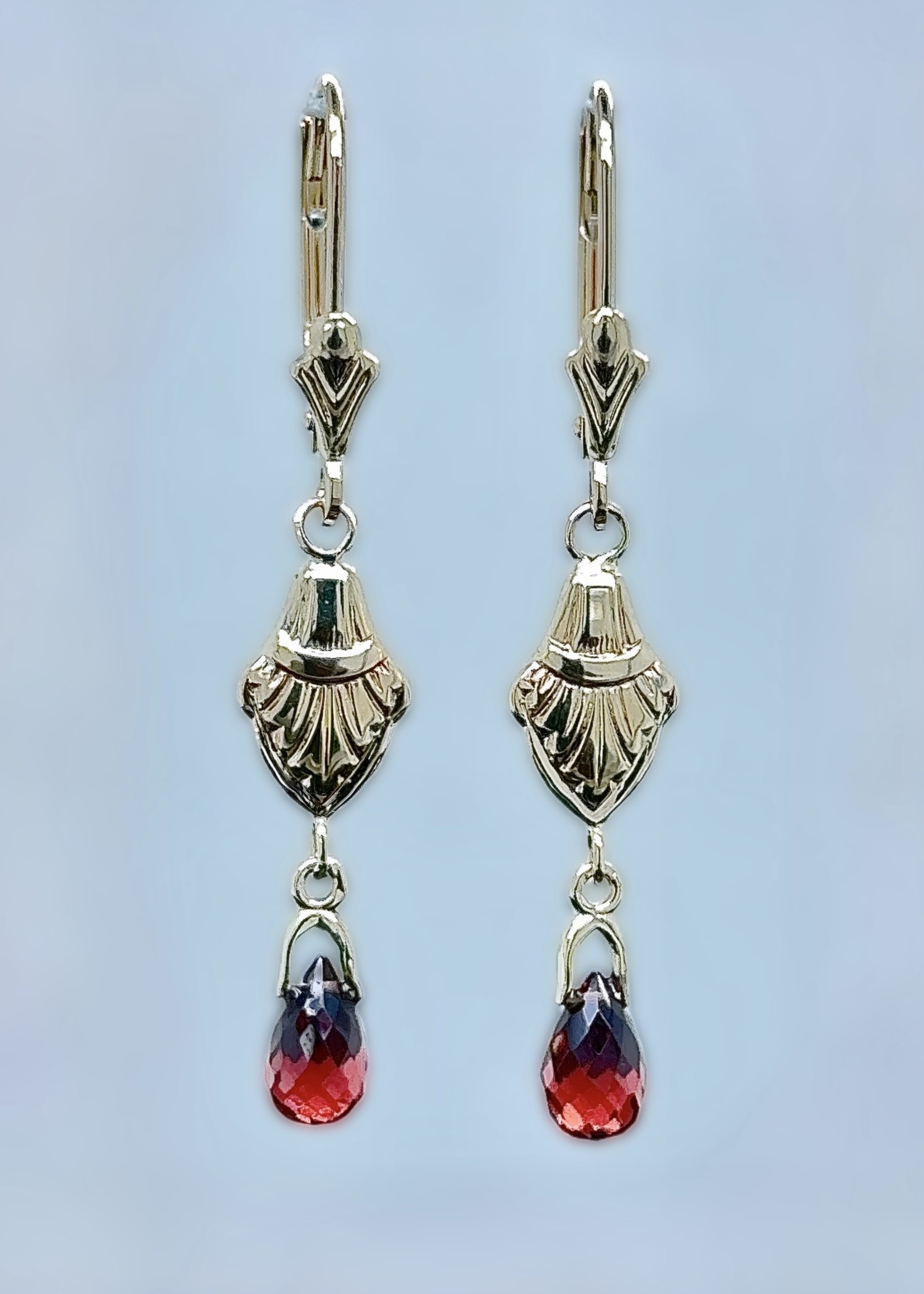 Fire & Facet Signature GARNETS & GOLD Dangle Earrings