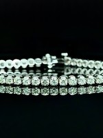 14 K WG Diamond  Tennis Bracelet 4.35 carats TW