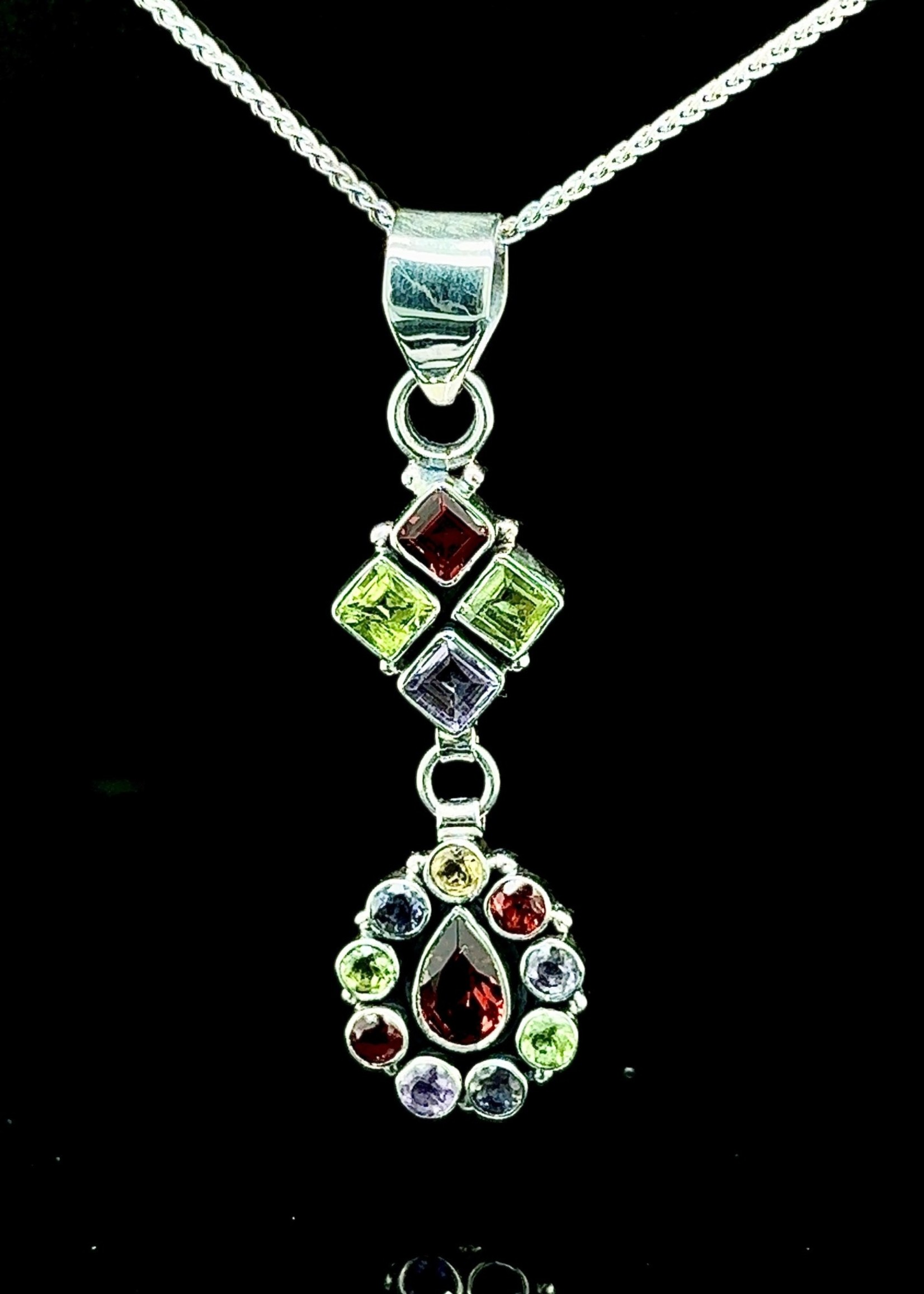 MultiStone Drop pendant  (chain not included) * 3 of 4