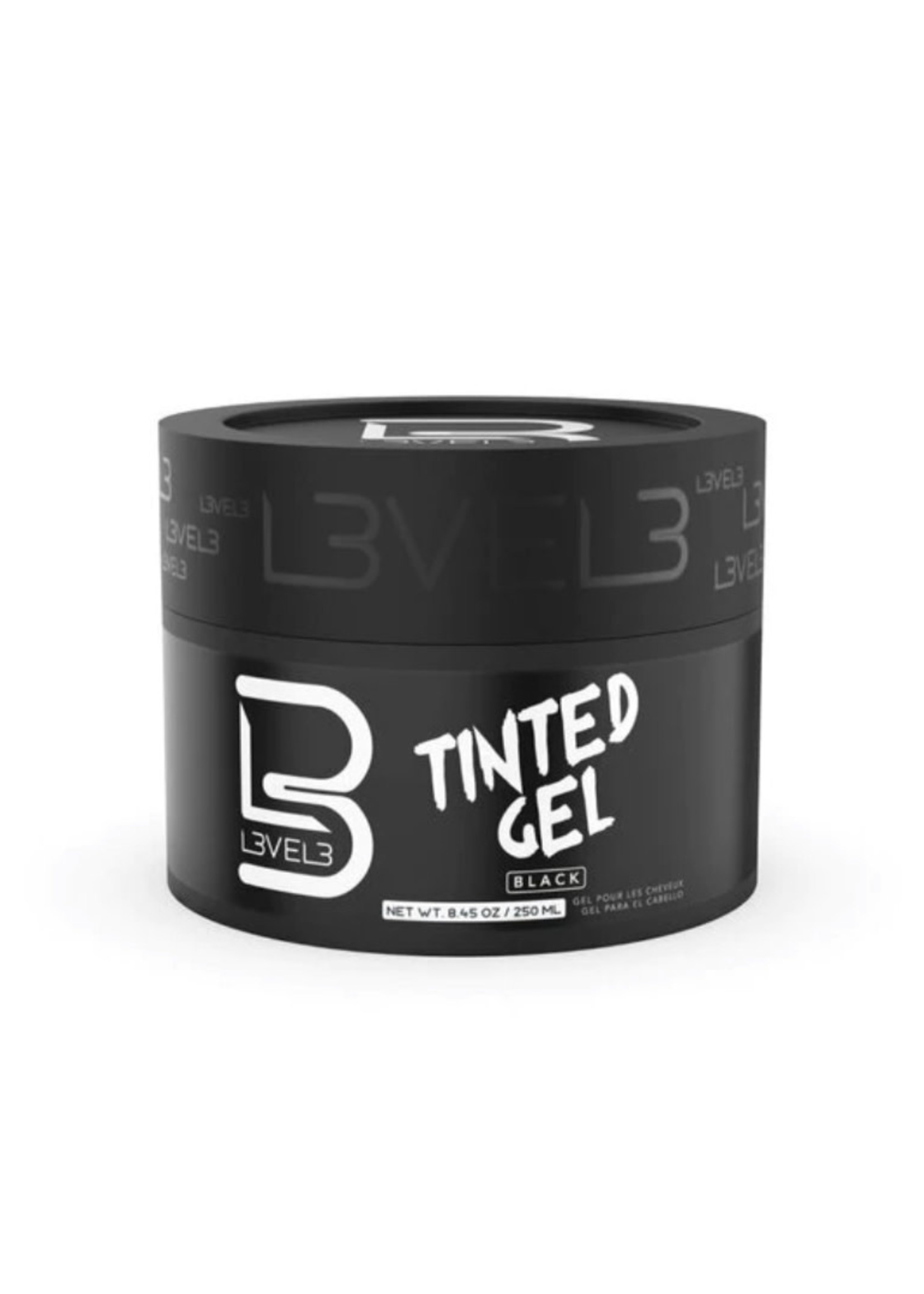 L3 Tinted Hair Gel Black 250ml Lv S Barber Supply