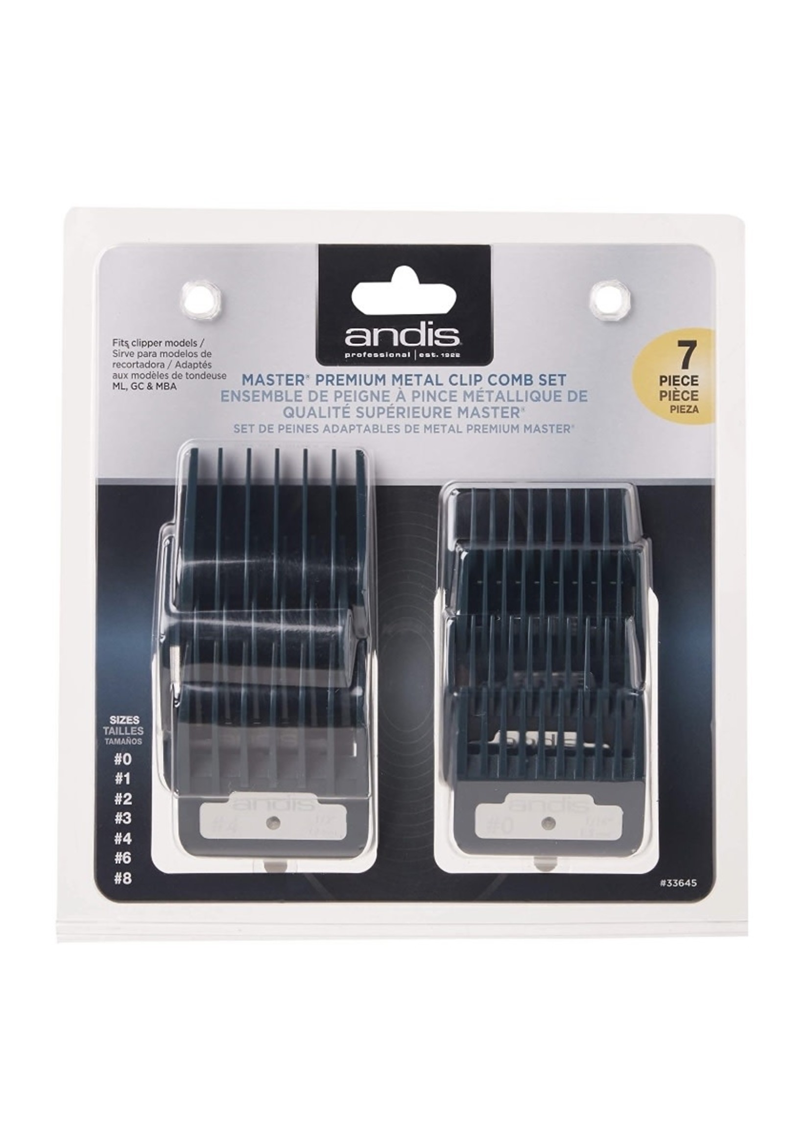 Andis Andis Premium Metal Clip Comb Set