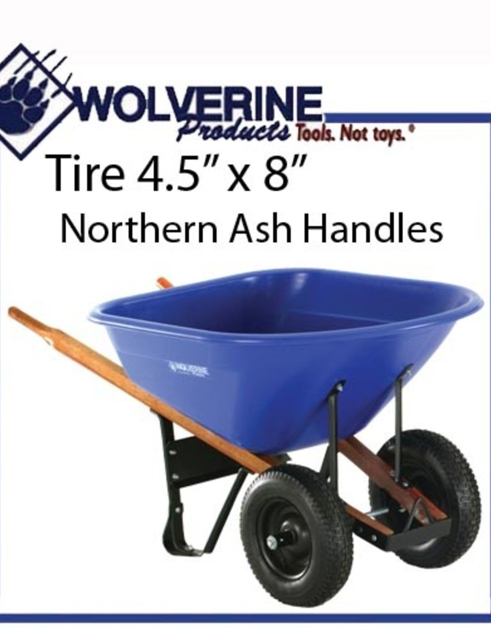 Wolverine 8 Cu Ft Poly Wheelbarrow P8WB