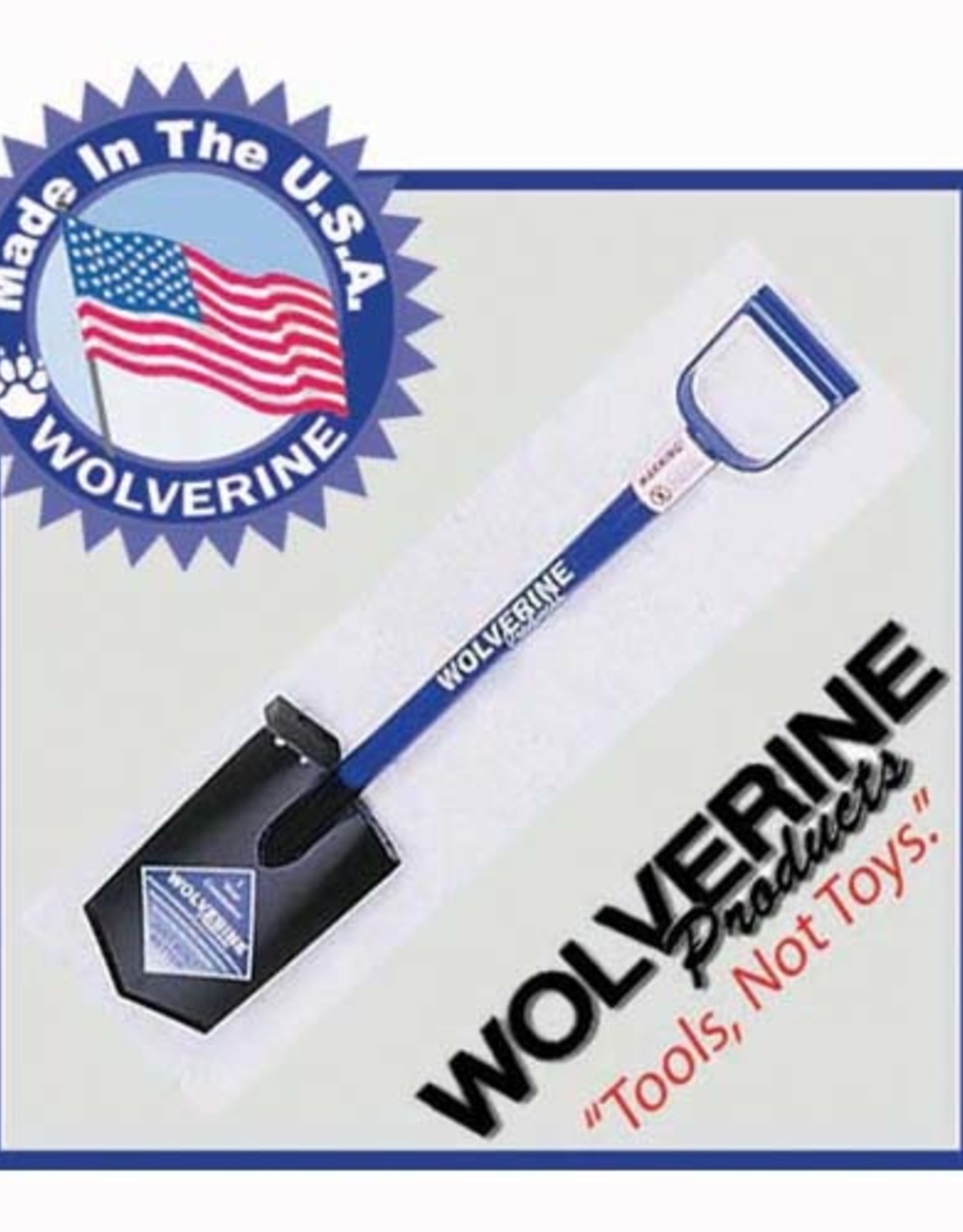 Wolverine 12" Diamond Pt Spade , Shovel 26" Steel Handle DH12DP