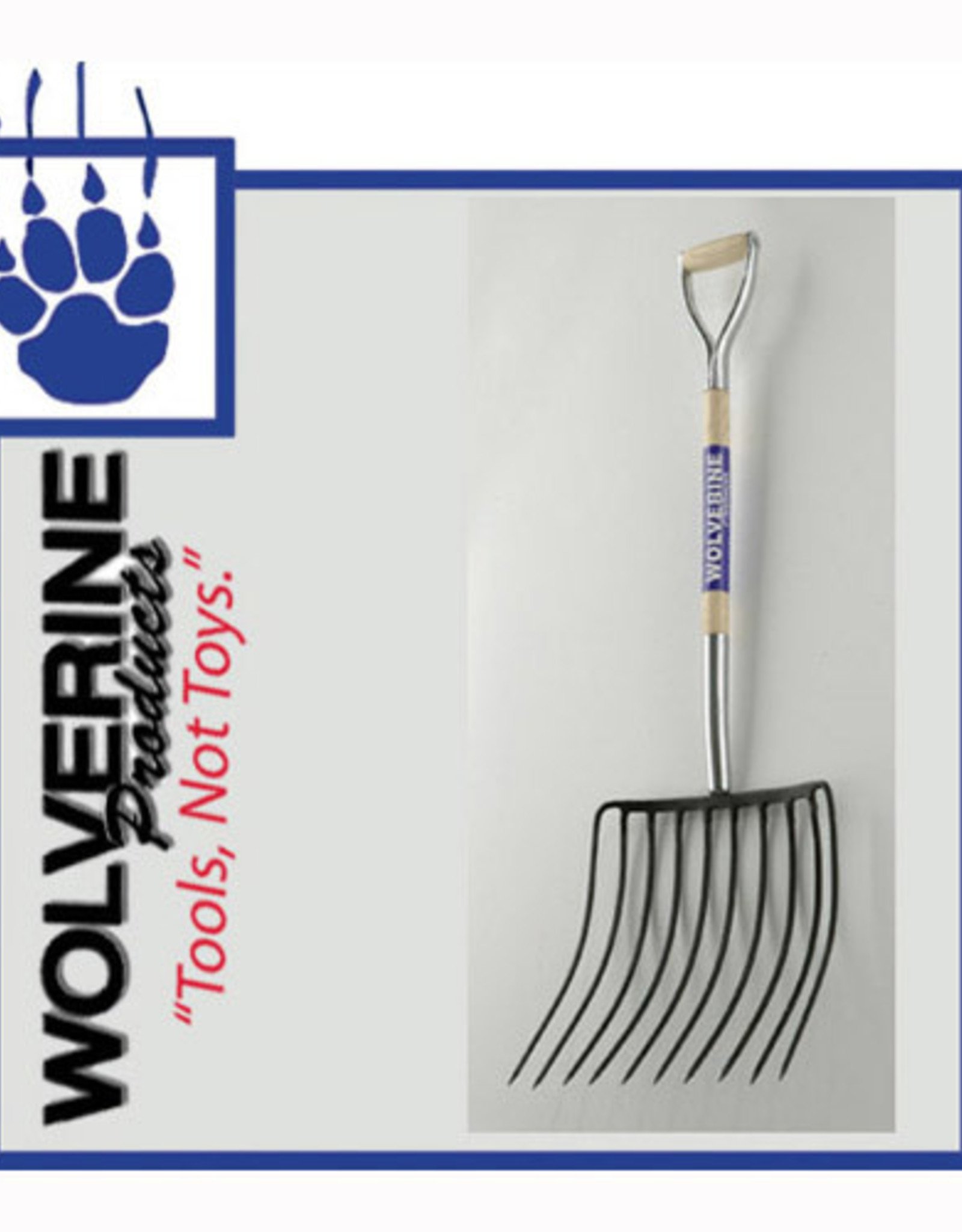 Wolverine Mulching Fork 10 Tine, 30" Wood Handle WDH48MF10
