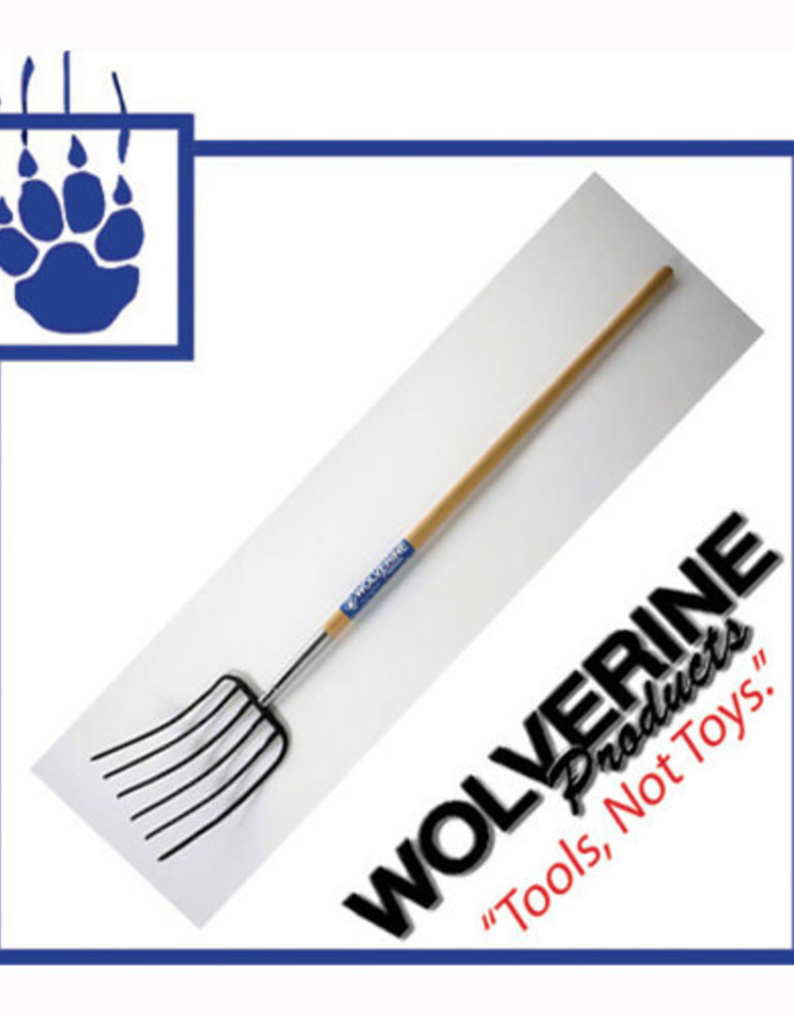 Wolverine Manure Fork 6 Tine, 54" Wood Handle W54MF6