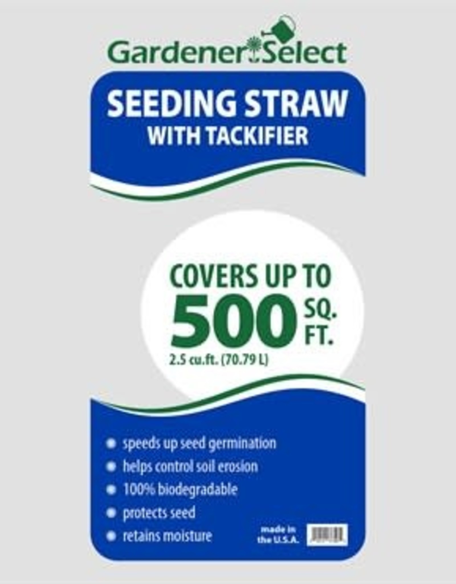 Seeding Straw with  Tackifier