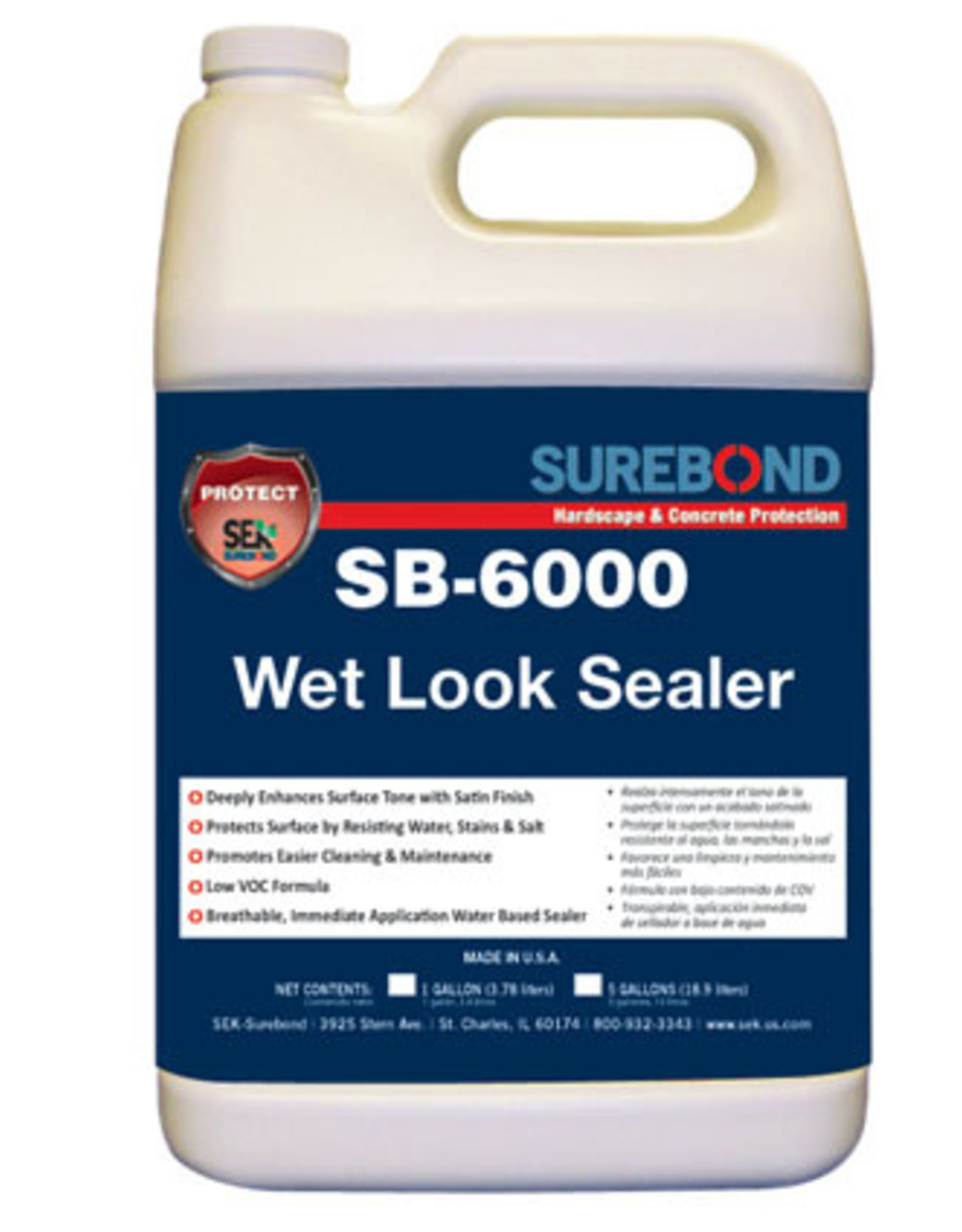 SEK Surebond SB-6000 Wet-Look Water Based Sealer Gallon