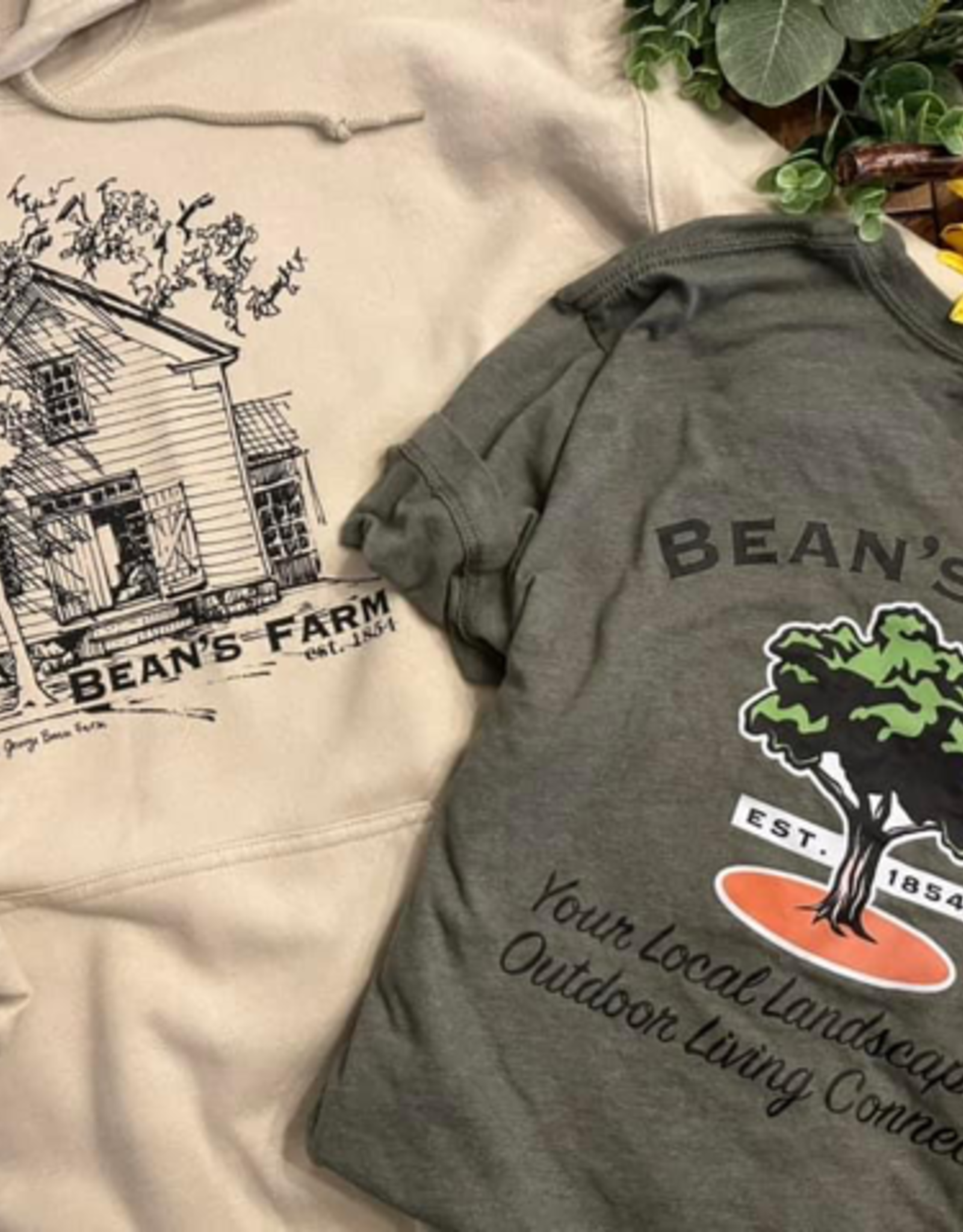 Beans Farm Sketch Logo Sweatshirt Green Small
