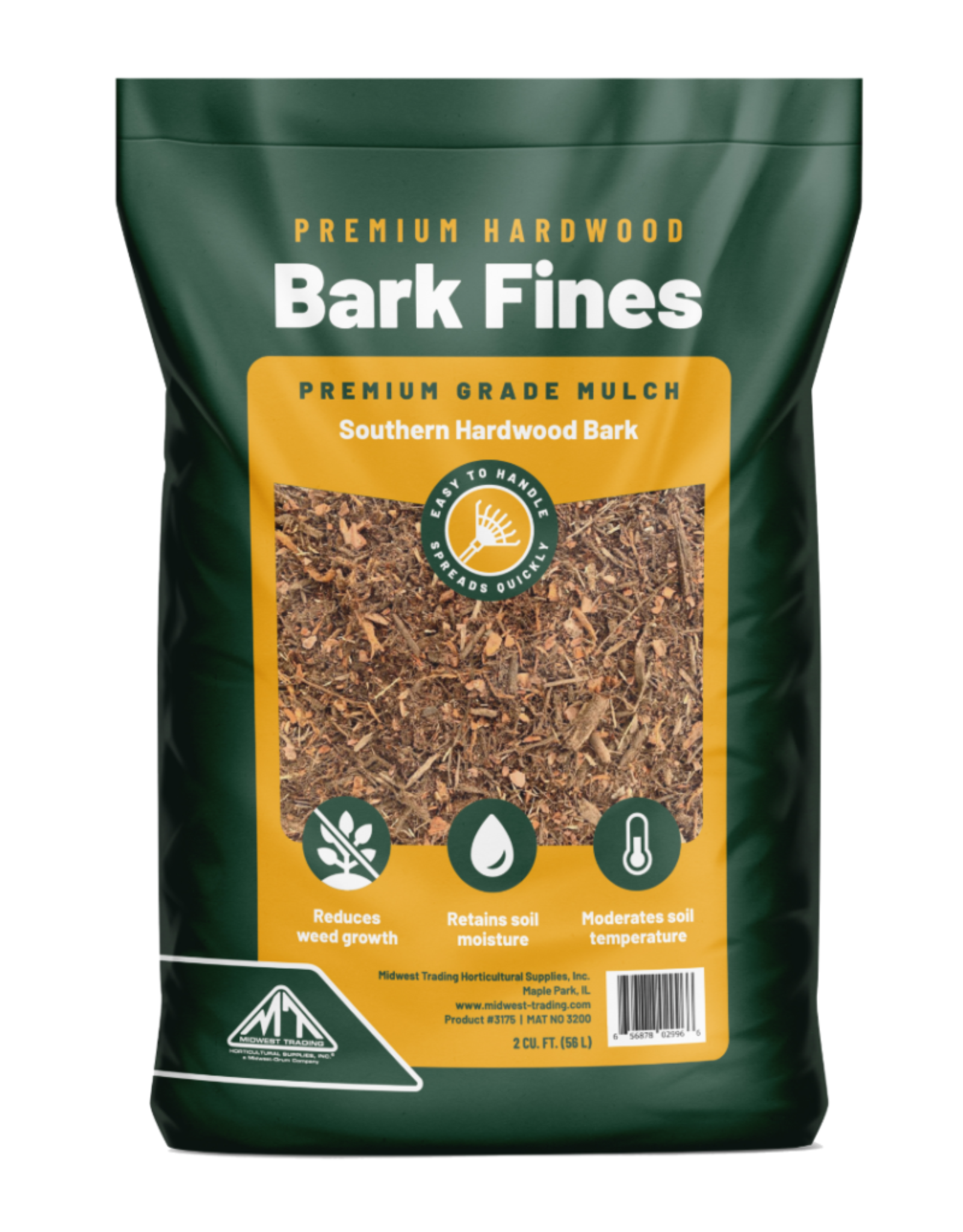 Midwest Trading Premium Hardwood Bark Fines, 2cf bag