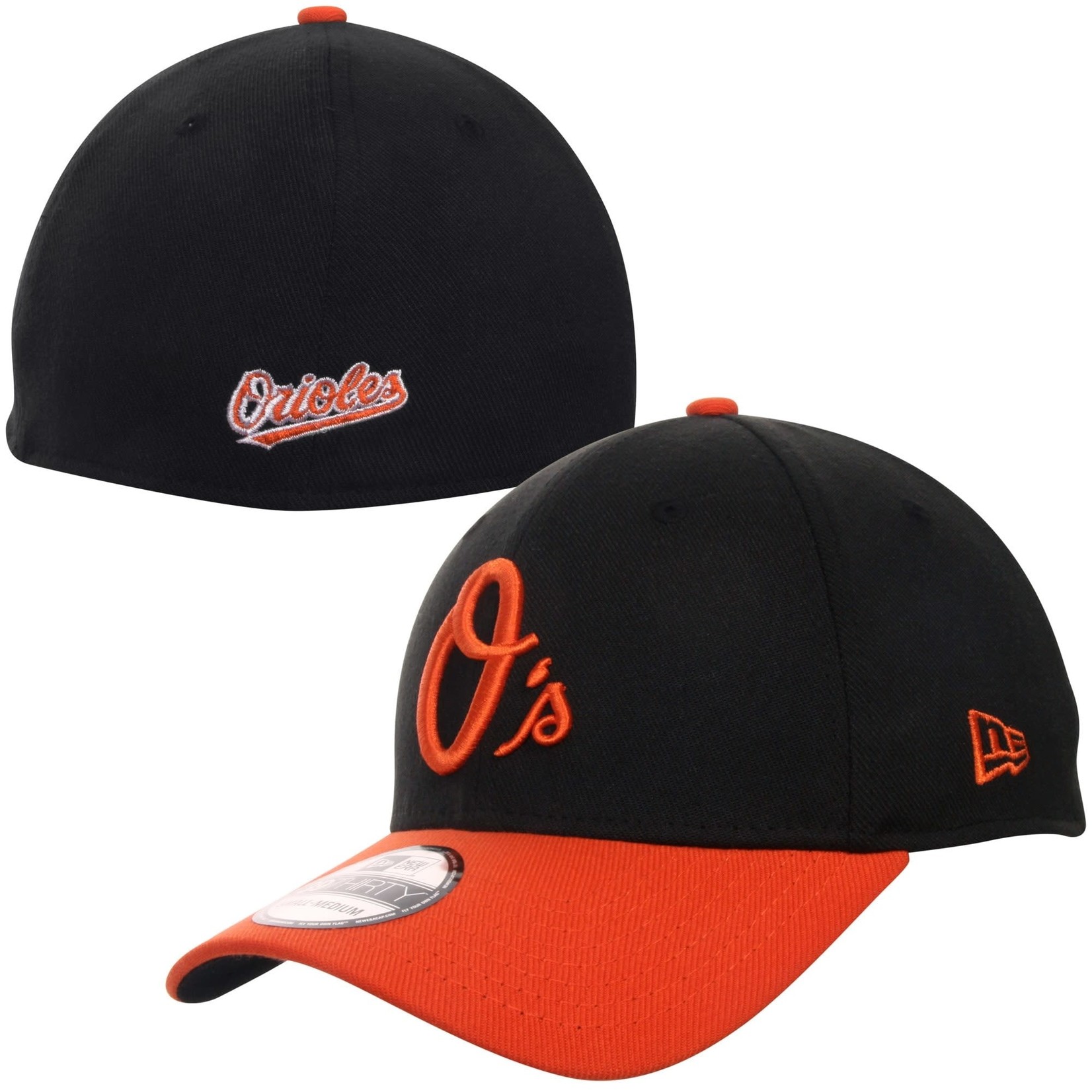 New Era Men's New Era Black Baltimore Orioles MLB Team Classic 39THIRTY Flex Hat